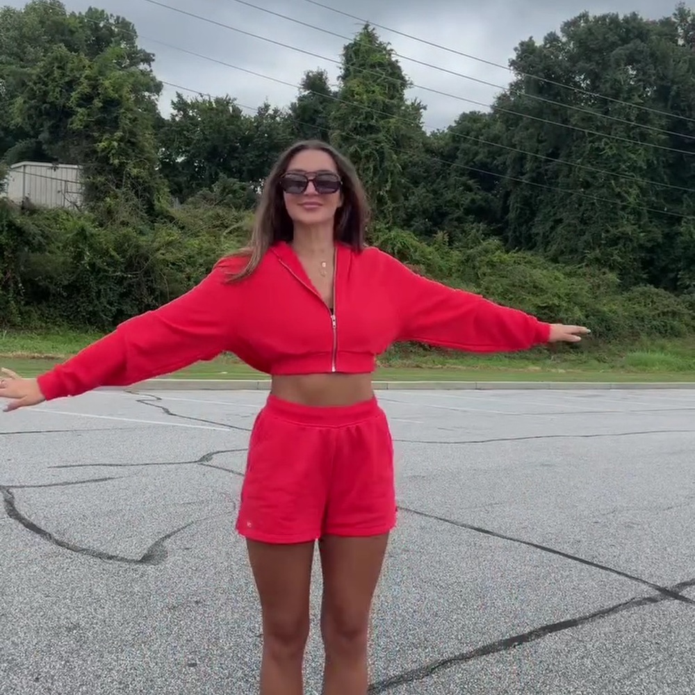 Alo yoga sweet escape red hot summer jacket - Picture 2 of 11